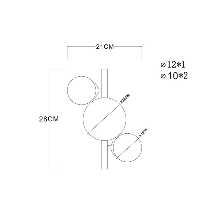 Globo - LED Bevestigde Hanglamp RIHA 3xG9/3,5W/230V messing