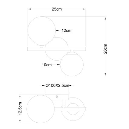 Globo - LED Bevestigde Hanglamp 2xG9/3W/230V chroom