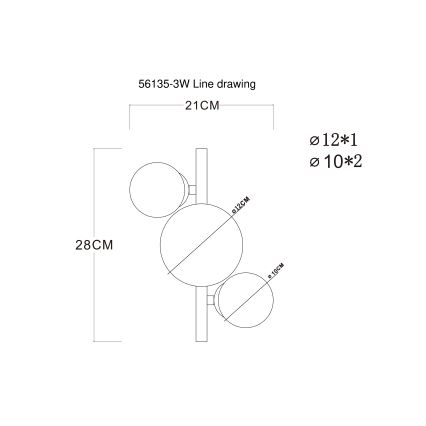 Globo - LED Bevestigde Hanglamp RIHA 3xG9/3,5W/230V mat chroom