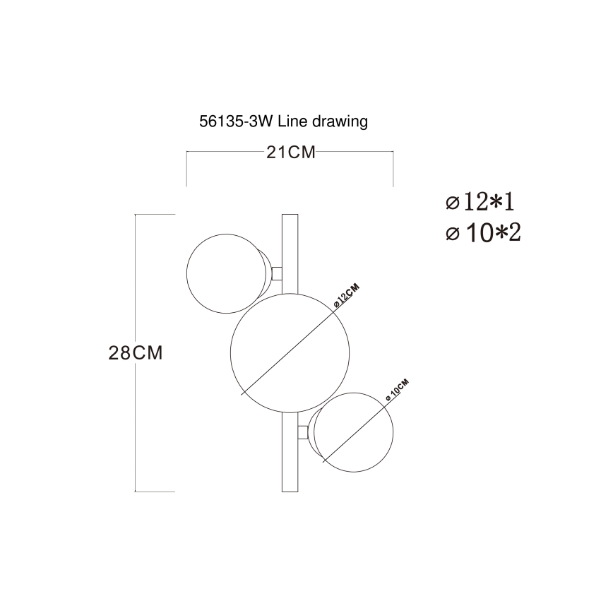 Globo - LED Bevestigde Hanglamp RIHA 3xG9/3,5W/230V mat chroom