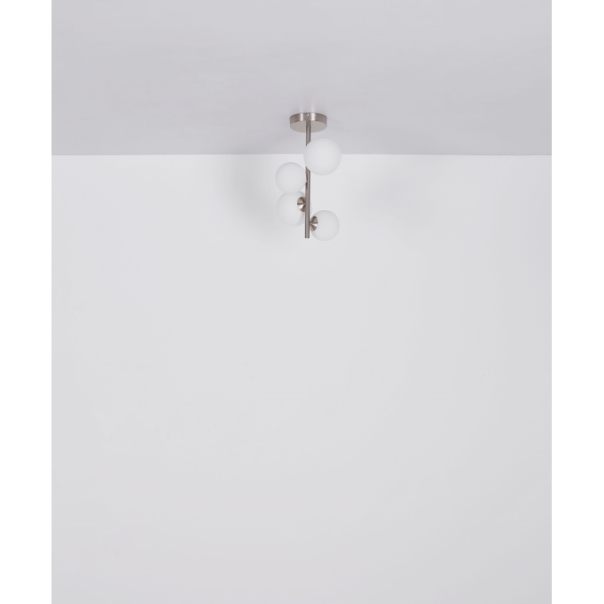 Globo - LED Hanglamp met vaste pendel 4xG9/3W/230V mat chroom