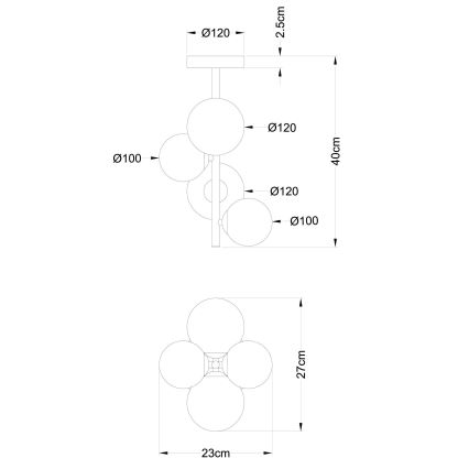 Globo - LED Hanglamp met vaste pendel 4xG9/3W/230V mat chroom