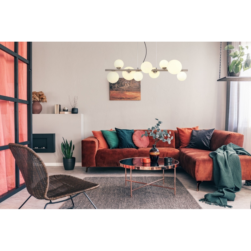 Globo - LED Hanglamp aan een koord 9xG9/3W/230V mat chroom