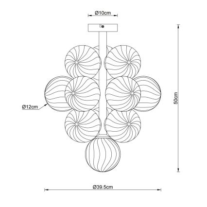 Globo - Kroonluchter met stang 13xG9/4W/230V