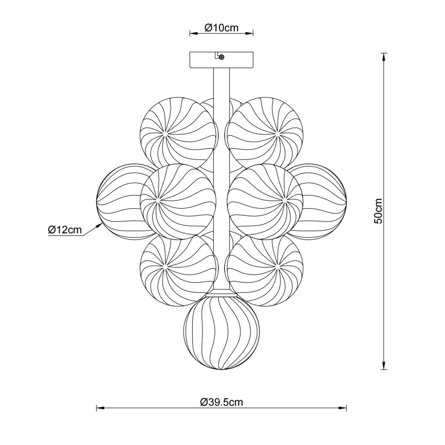 Globo - Kroonluchter met stang 13xG9/4W/230V