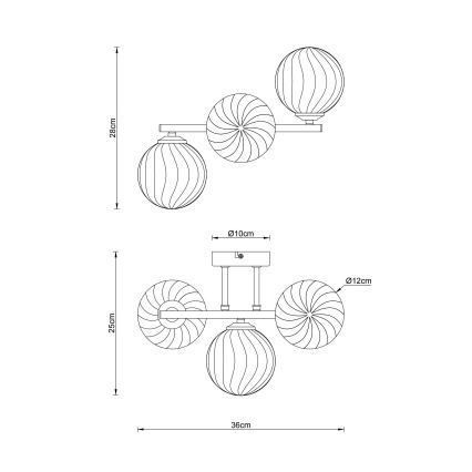 Globo - Wandlamp 3x G9/4W/230V