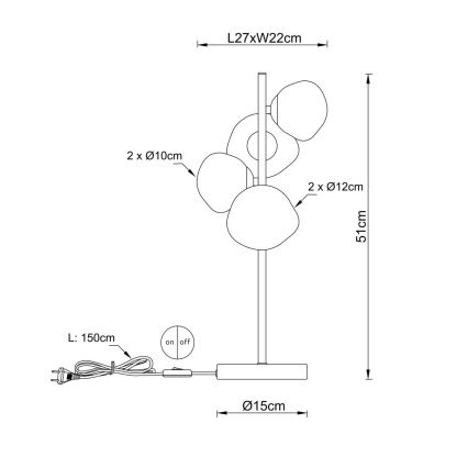 Globo - Tafellamp 4xG9/5W/230V