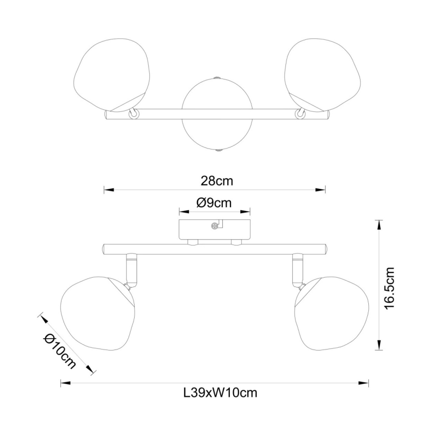 Globo - Plafondspot 2xG9/5W/230V