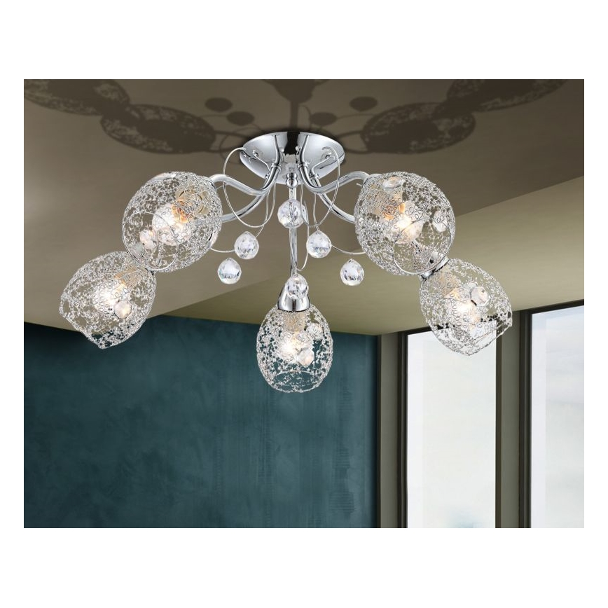 Globo - Bevestigde hanglamp 5xE14/40W/230V