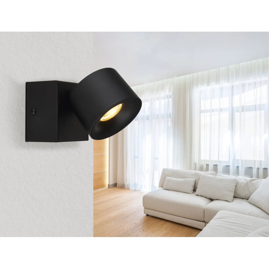 Globo - LED Wandspot LED/6W/230V zwart