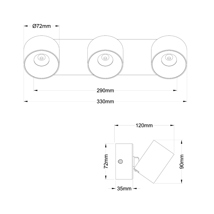 Globo - LED-spot 3xLED/6W/230V
