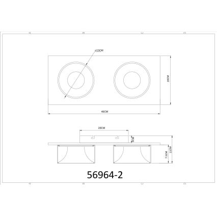 Globo - LED-plafondlamp LED/24W/230V 3000K 46x20 cm beige