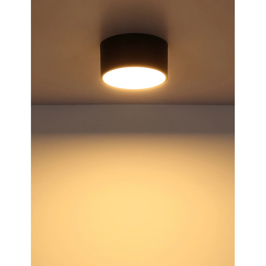 Globo - LED plafondlamp LED/12W/230V 3000K diam. 15 cm zwart