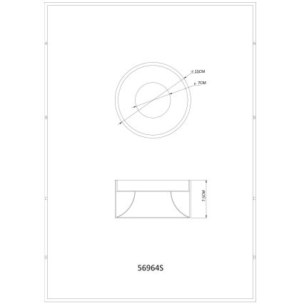 Globo - LED plafondlamp LED/12W/230V 3000K diam. 15 cm zwart