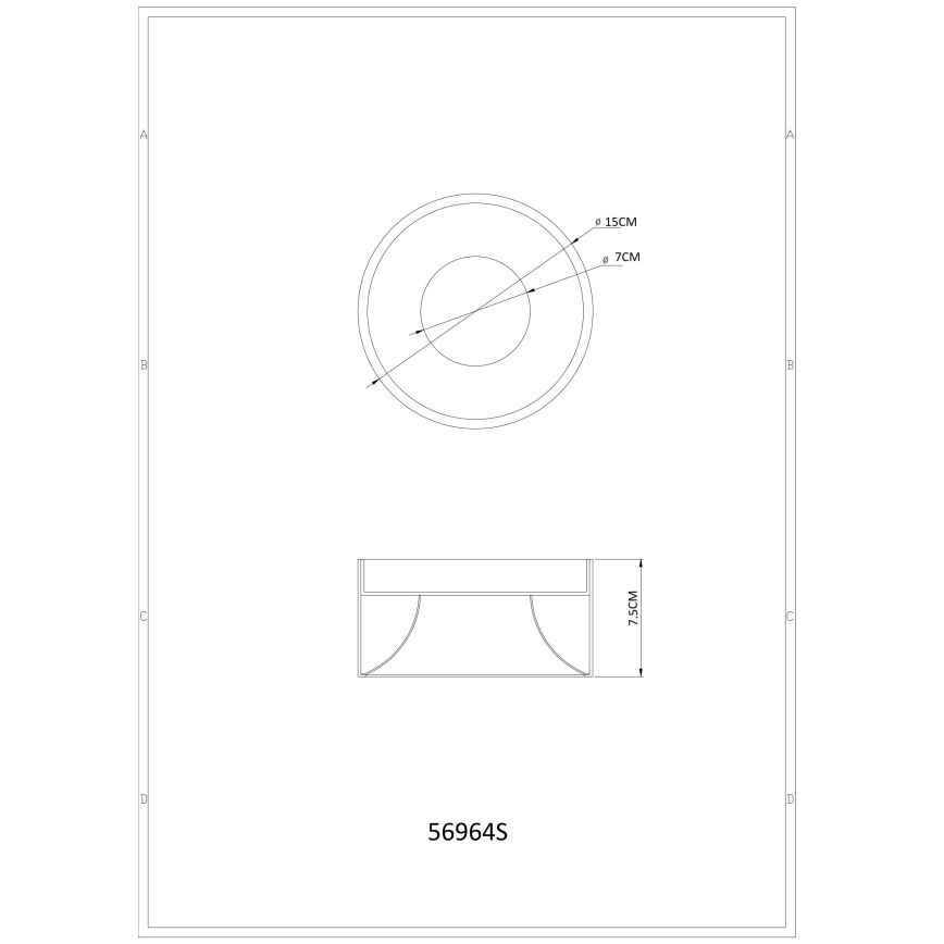 Globo - LED plafondlamp LED/12W/230V 3000K diam. 15 cm zwart