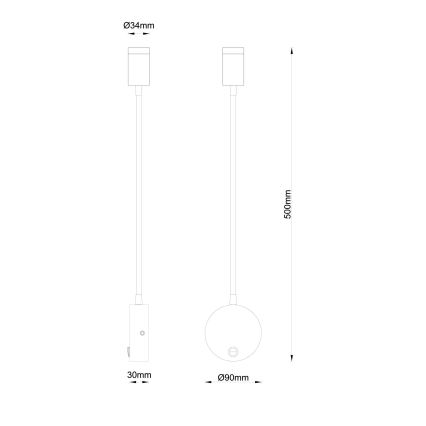 Globo - Flexibele LED-lamp LED/3W/230V