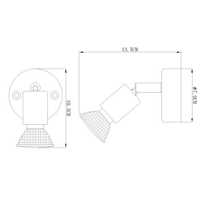 Globo - LED Wandspot 1xGU10/3W/230V