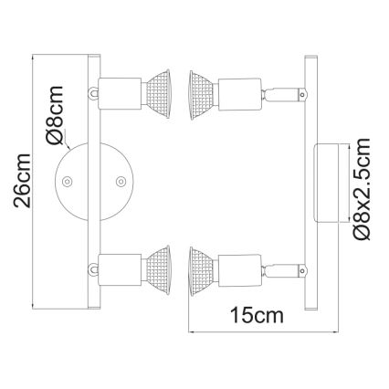 Globo - LED Spot 2xGU10/3W/230V