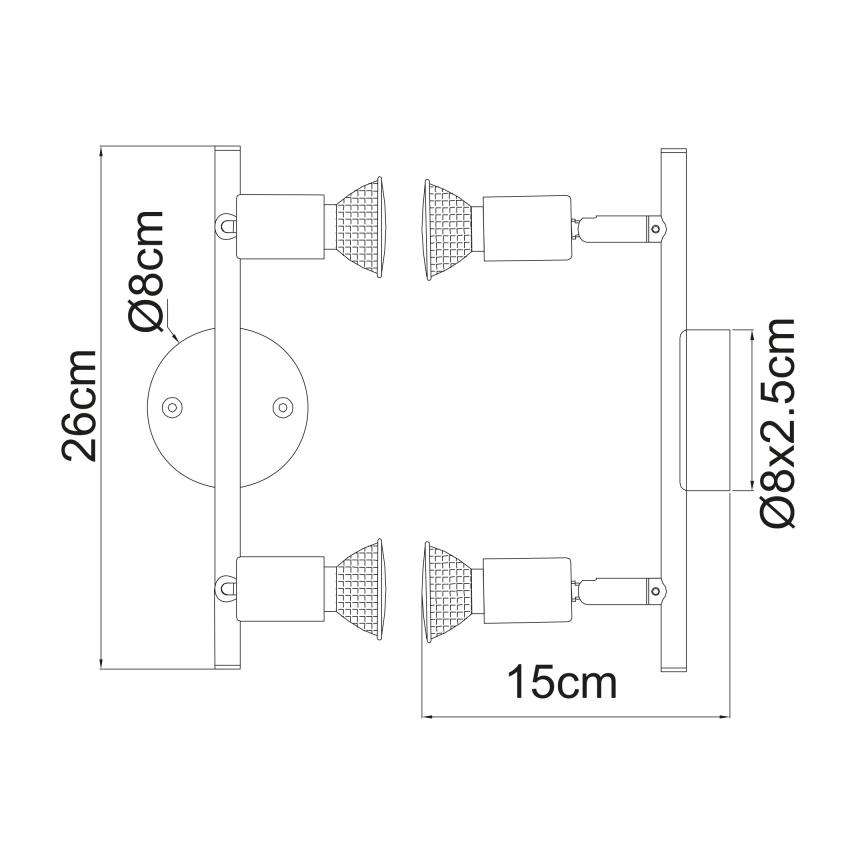 Globo - LED Spot 2xGU10/3W/230V