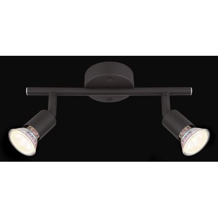 Globo - LED spot 2xGU10/3W/230V zwart