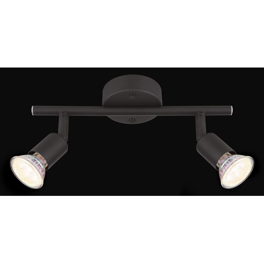 Globo - LED spot 2xGU10/3W/230V zwart
