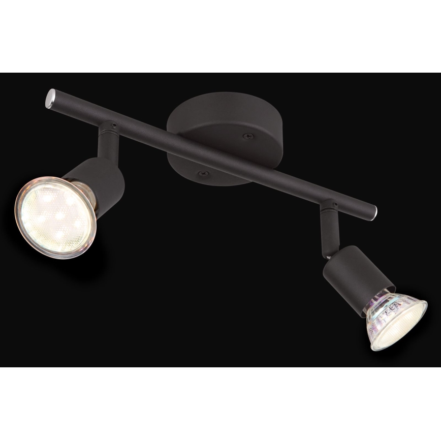 Globo - LED spot 2xGU10/3W/230V zwart