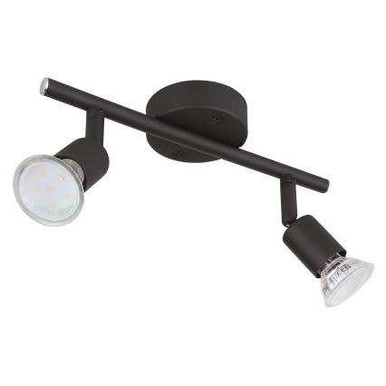 Globo - LED spot 2xGU10/3W/230V zwart
