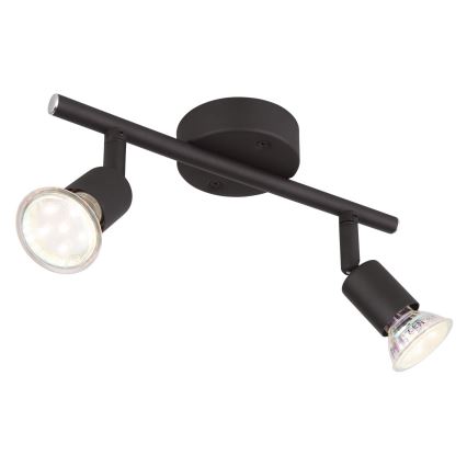 Globo - LED spot 2xGU10/3W/230V zwart