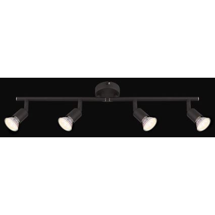 Globo - LED spot 4xGU10/3W/230V zwart