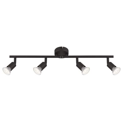 Globo - LED spot 4xGU10/3W/230V zwart