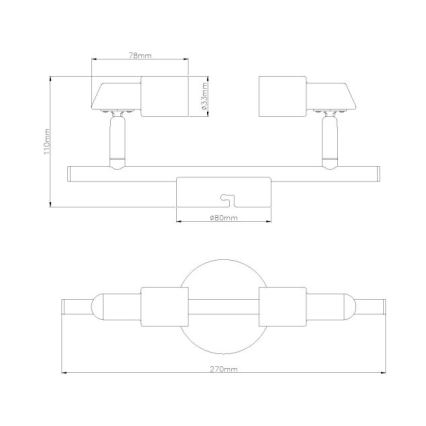 Globo - LED spot 2xGU10/3W/230V