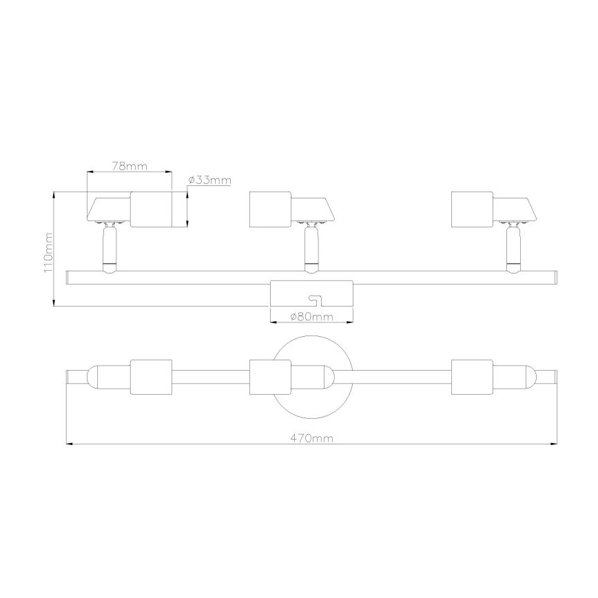Globo - LED spot 3xGU10/3W/230V