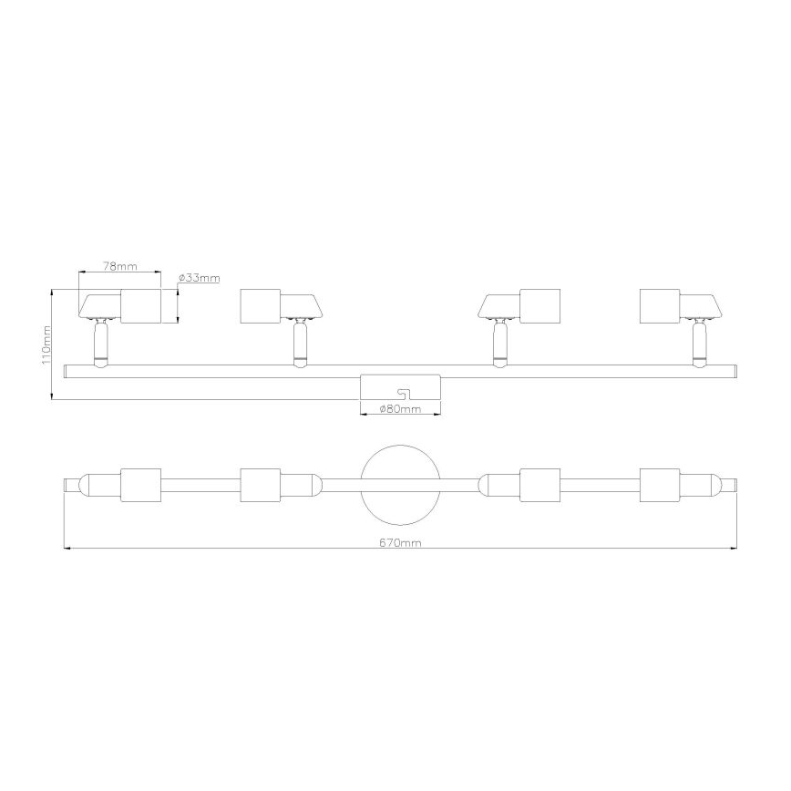 Globo - LED spot 4xGU10/3W/230V