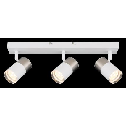 Globo - Spot 3xGU10/25W/230V wit/mat chroom