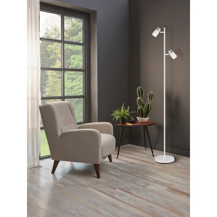 Globo - Staande Lamp 2xGU10/5W/230V wit/mat chroom