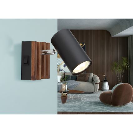 Globo - Wandspot 1xGU10/25W/230V zwart