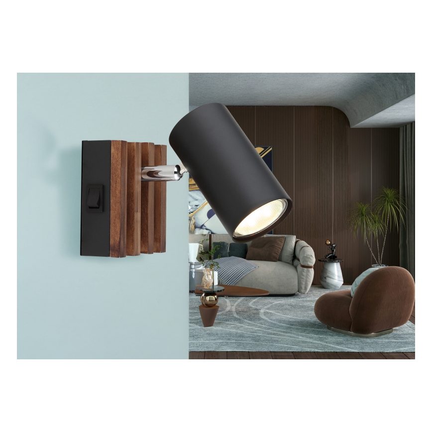 Globo - Wandspot 1xGU10/25W/230V zwart