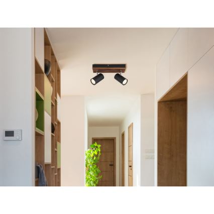 Globo - Spot 2xGU10/25W/230V zwart