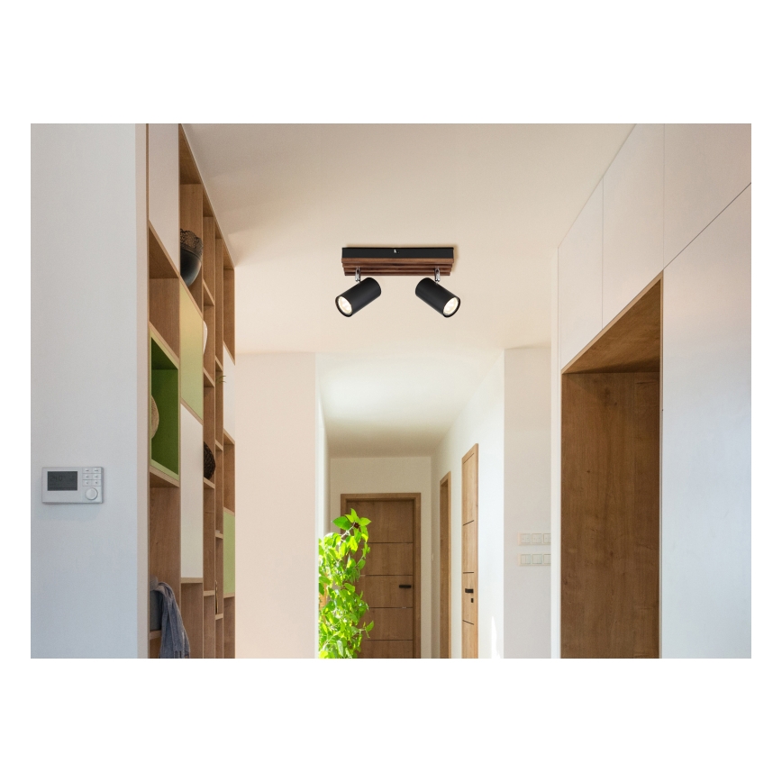 Globo - Spot 2xGU10/25W/230V zwart