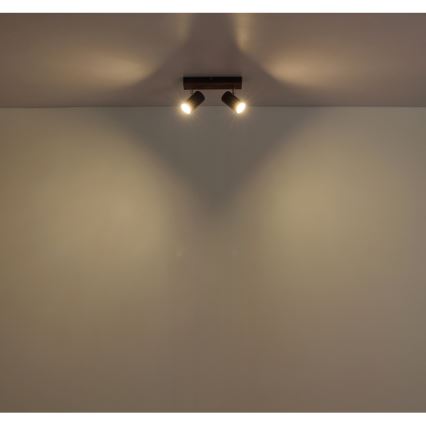 Globo - Spot 2xGU10/25W/230V zwart