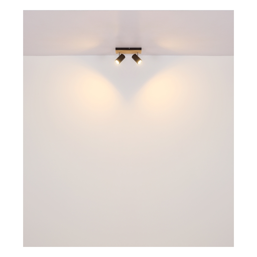 Globo - Spot 2xGU10/25W/230V zwart