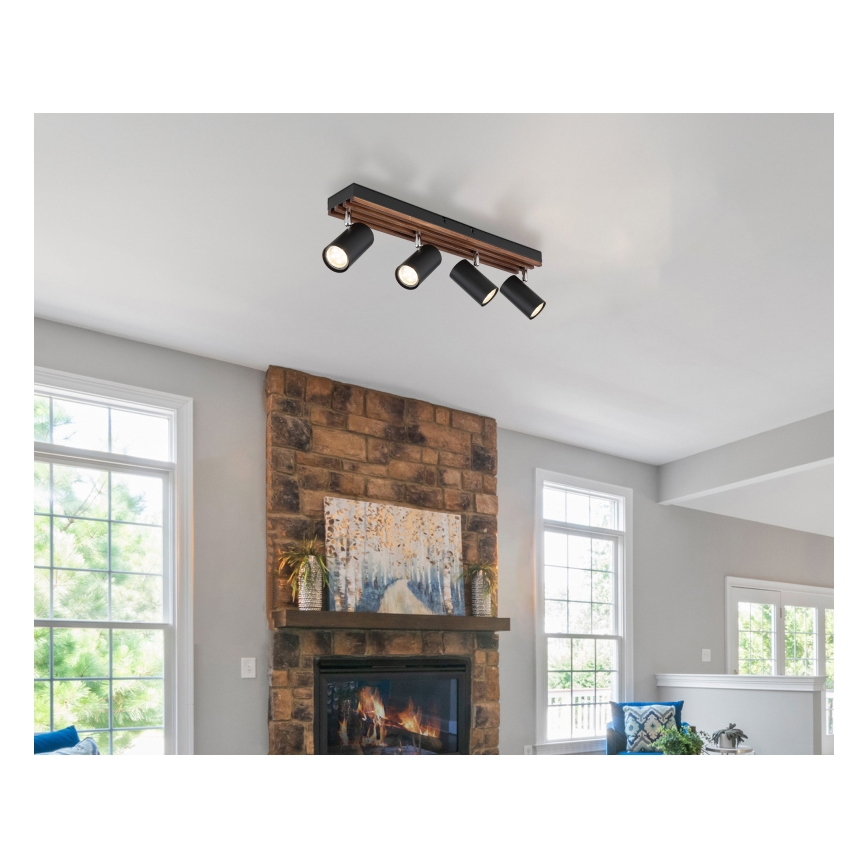 Globo - Spot 4xGU10/25W/230V zwart