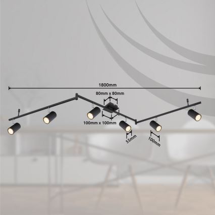 Globo - Spot 6xGU10/35W/230V zwart