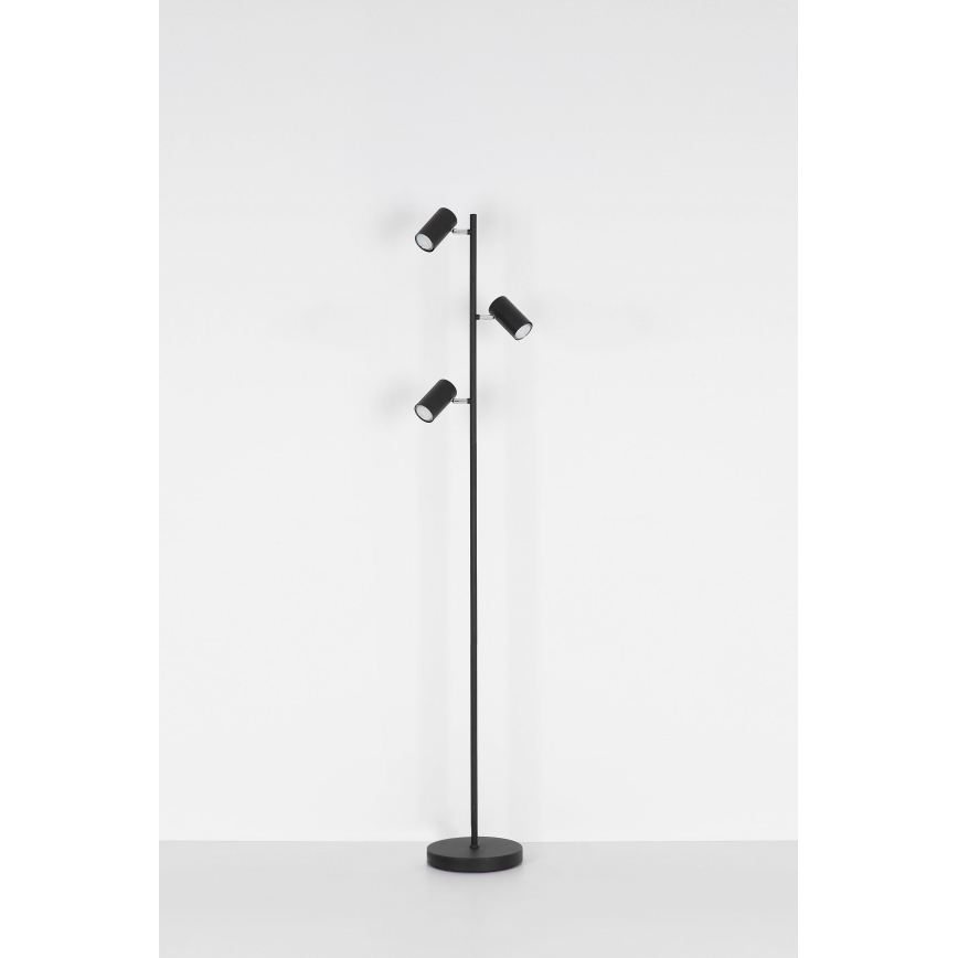 Globo - Staande Lamp 3xGU10/5W/230V zwart