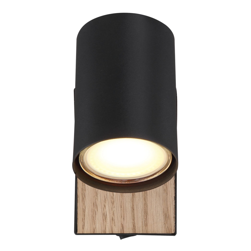 Globo - Wandspot 1xGU10/25W/230V zwart/bruin