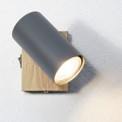 Globo - Wand Spot 1xGU10/25W/230V grijs/bruin