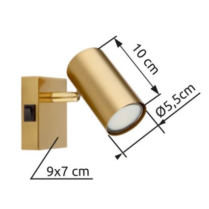 Globo - Wand Spot 1xGU10/25W/230V grijs/bruin