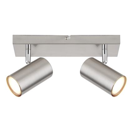 Globo - Spot 2xGU10/25W/230V mat chroom