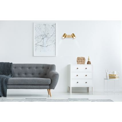Globo - Spot 2xGU10/35W/230V goud