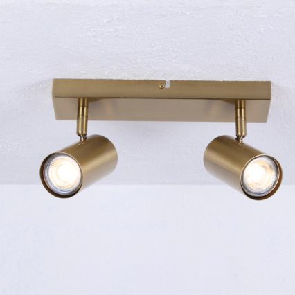 Globo - Spot 2xGU10/35W/230V goud